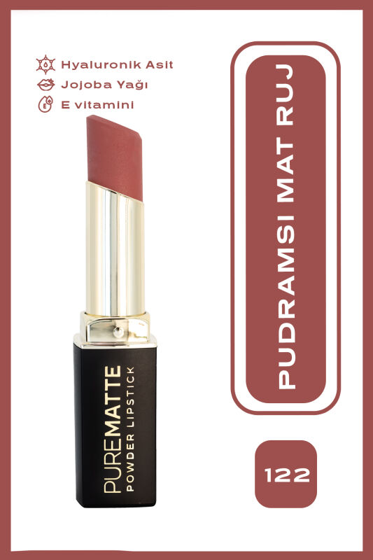 Pure Matte Powder Lipstick - 122 - Pudralı Mat Ruj - 1